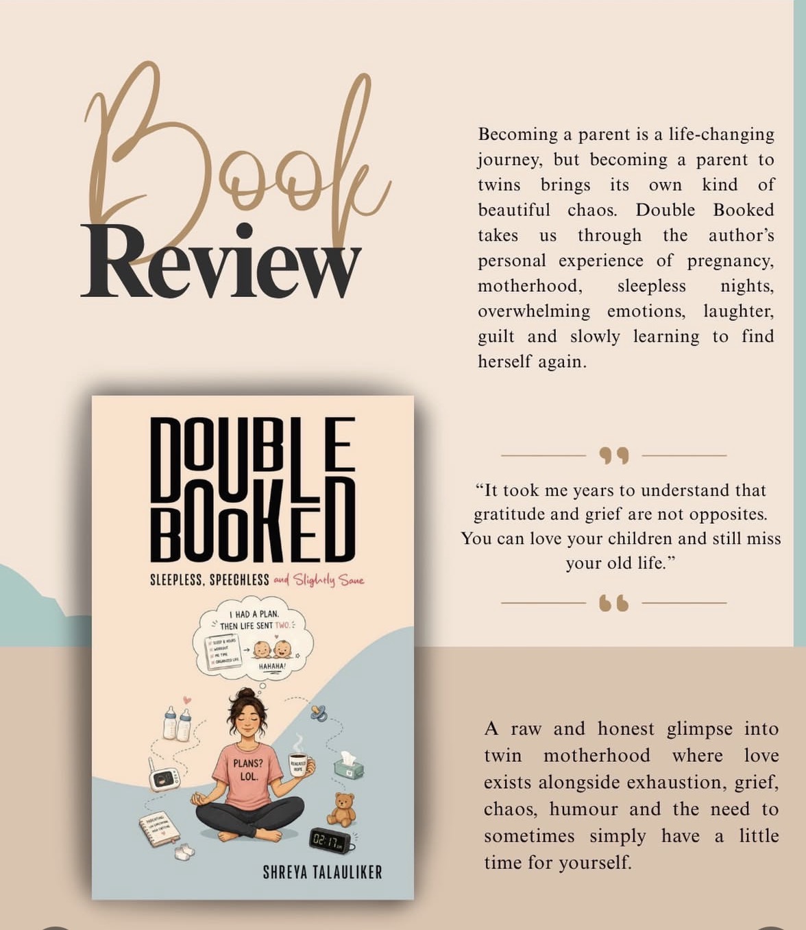 Designed reader review of Double Booked